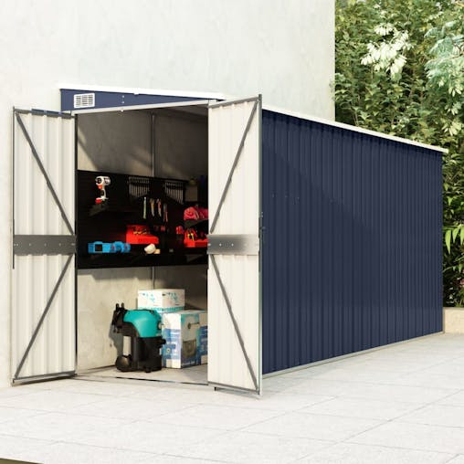 NNEVL Wall-mounted Garden Shed Anthracite 118x382x178 cm Steel