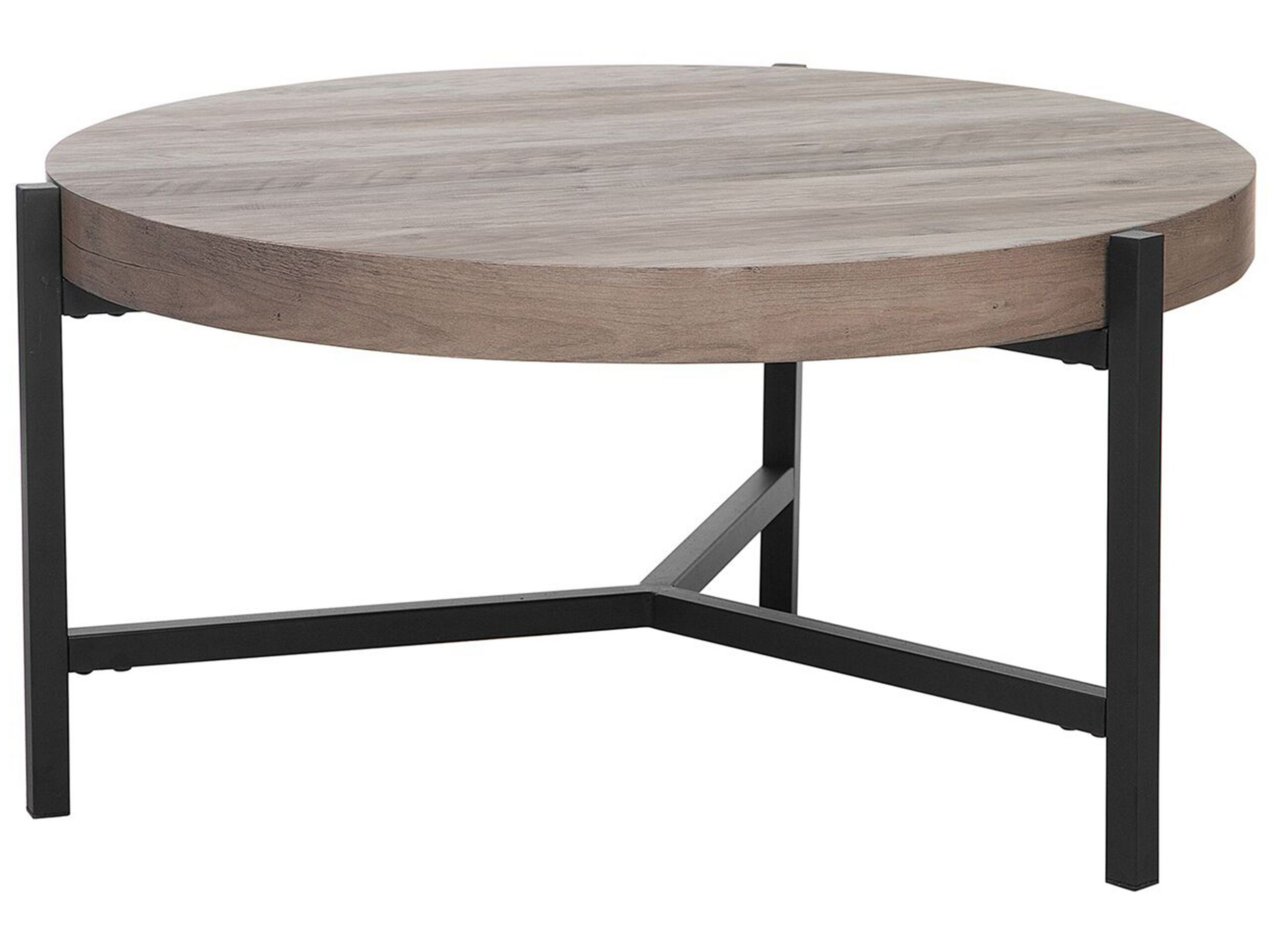 Okrągły stolik kawowy 70 cm jasne drewno