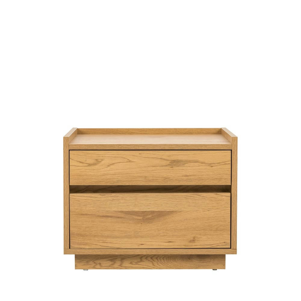 SINCE - Table de chevet 2 tiroirs en bois clair
