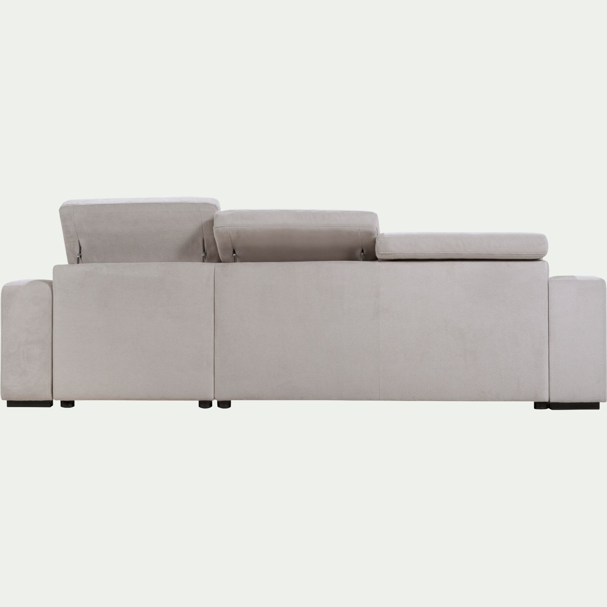 ORIGANO - Canapé d'angle convertible en tissu- beige