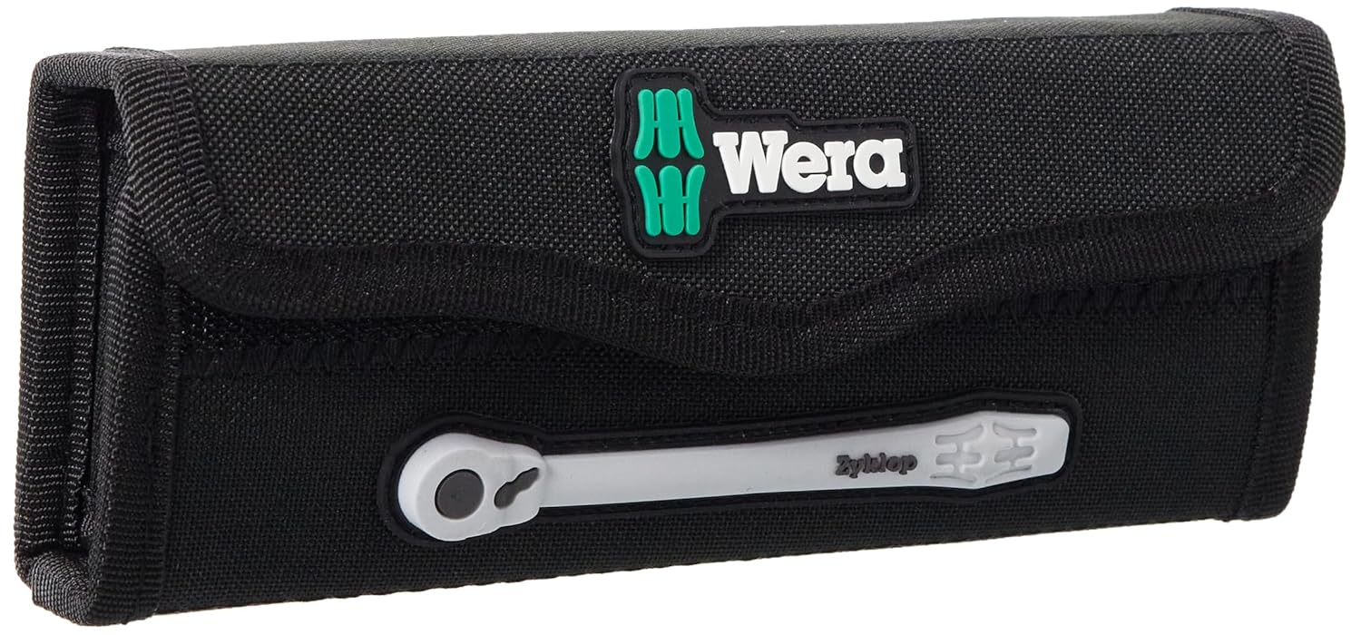 WERA 05004018001 8100 SA 8 Zyklop Metric Metal Ratchet Set with Switch Lever, 28 Piece, 1/4 Drive