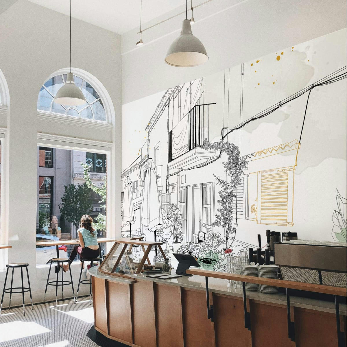 - Papier peint panoramique terrasse d'été 225 x 250 cm