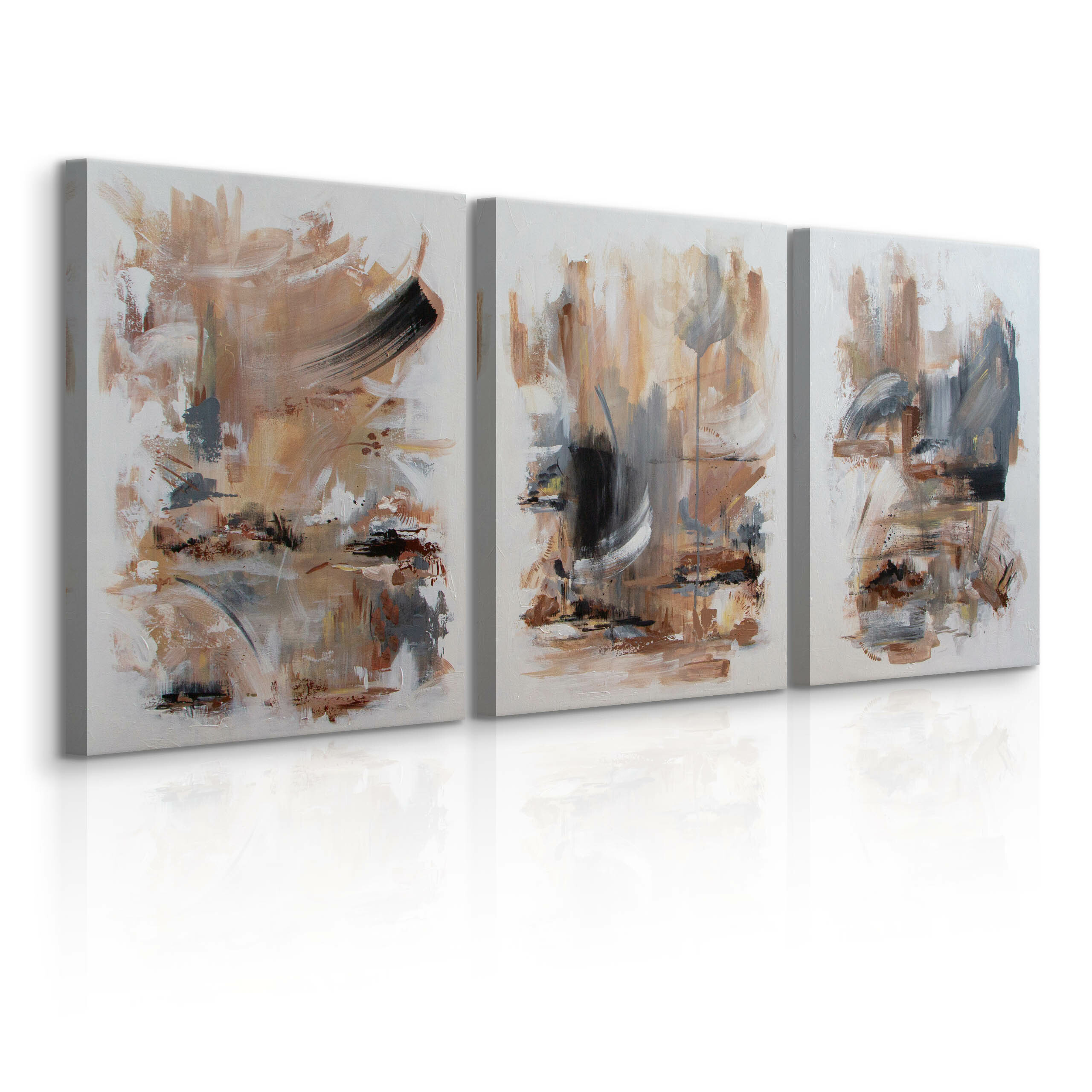 3x Obraz Set Abstrakcja W Nowoczesnym Stylu 30x40cm