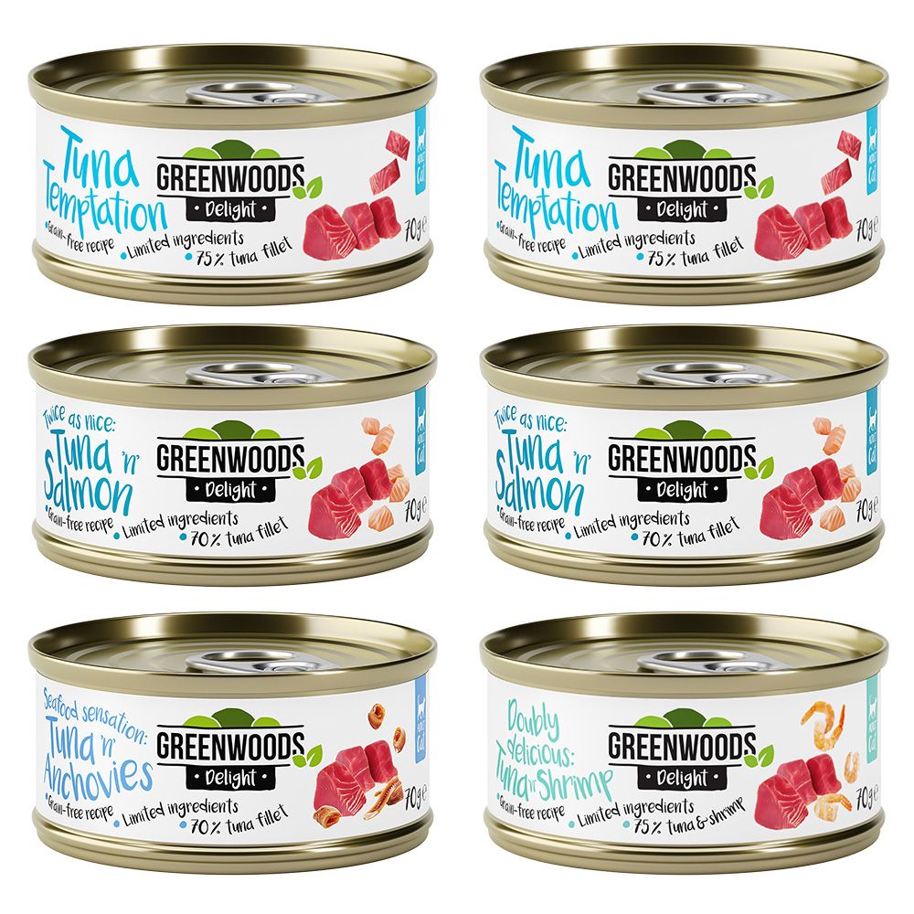 Greenwoods Delight Mixed Trial Pack Tuna 6 x 70g