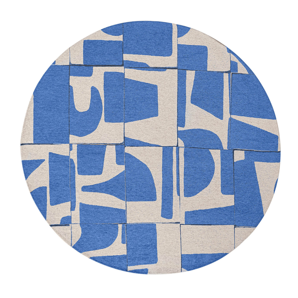 Ecorugs vloerkleed Campanula - blauw - 140x140cm