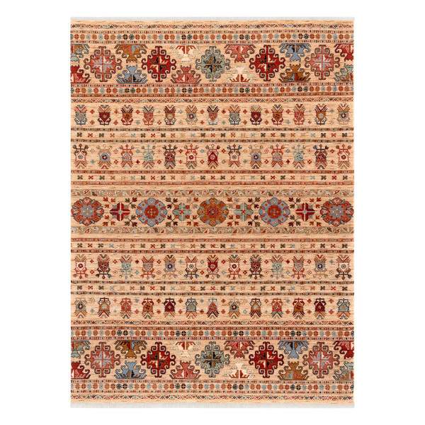 Dywan wełniany KESHAN Frędzle, orientalny 7684/53555 beż / 80x145 cm