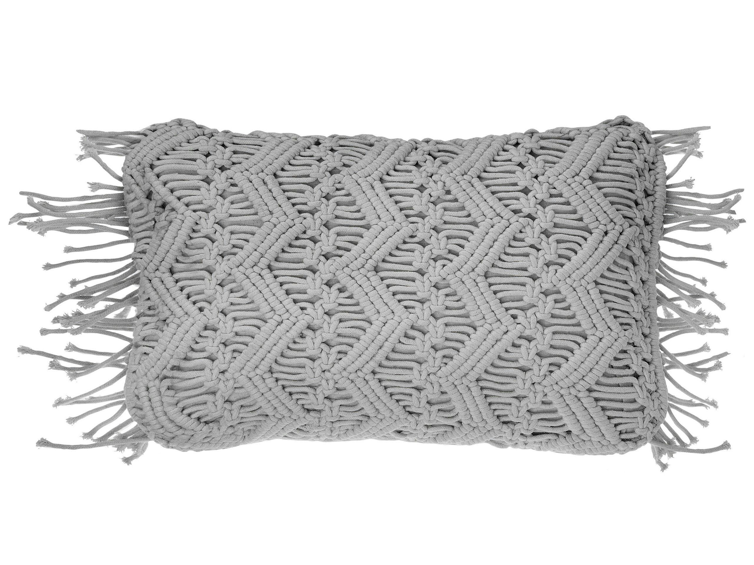 KIRIKKALE - Coussin décoratif en tissu gris 30x12cm