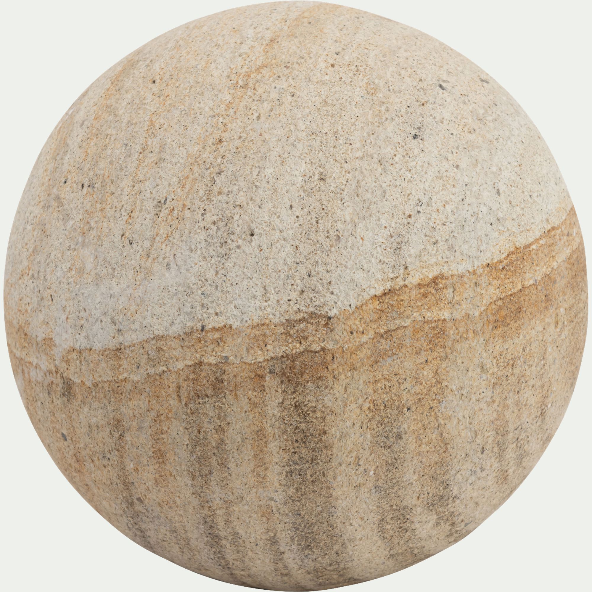 LIOUQUET - Boule déco en grès D15cm - beige