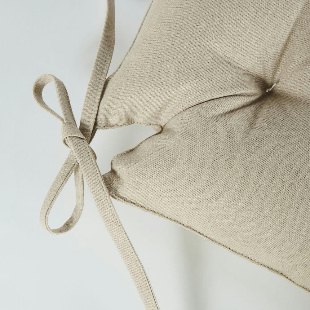 ROMMIE - Galette de chaise beige 40x40