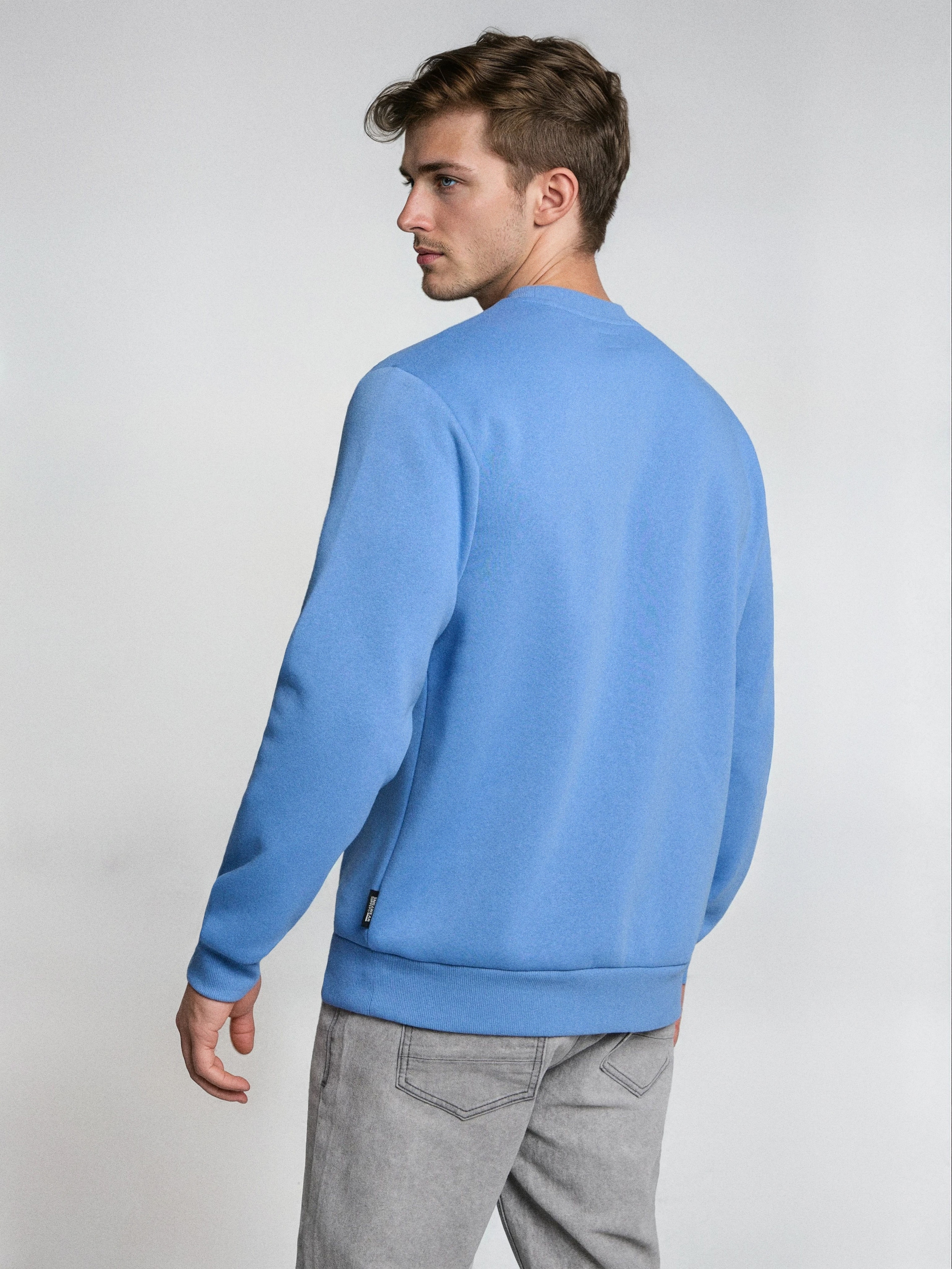 Bluza crewneck z domieszką bawełny