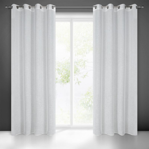 Firana na przelotkach LExY 140x250 biała