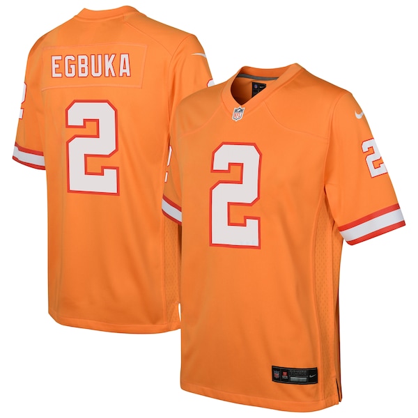 Emeka Egbuka Tampa Bay Buccaneers Nike Youth Team Game Jersey - Orange/White/Red