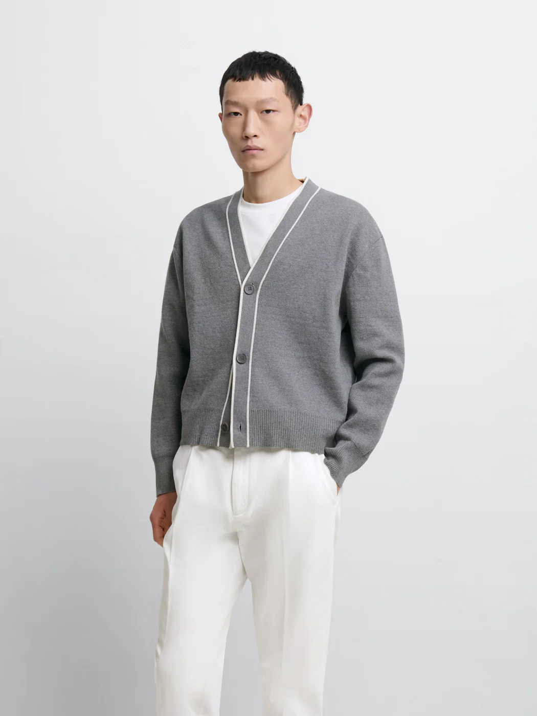 Cardigan en coton mélangé