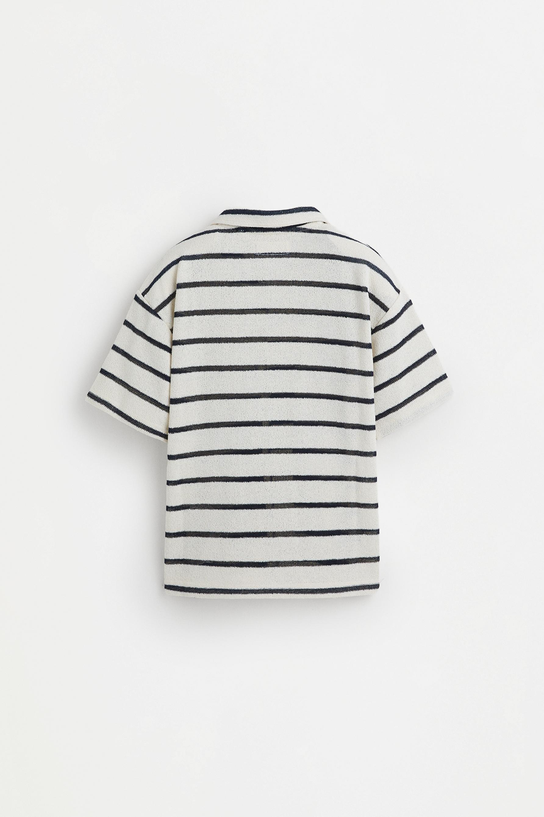 Camisa punto cortado rayas