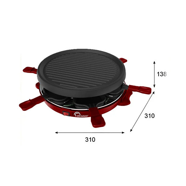 Appareil à raclette grill 6 personnes 800w Little Balance 8947