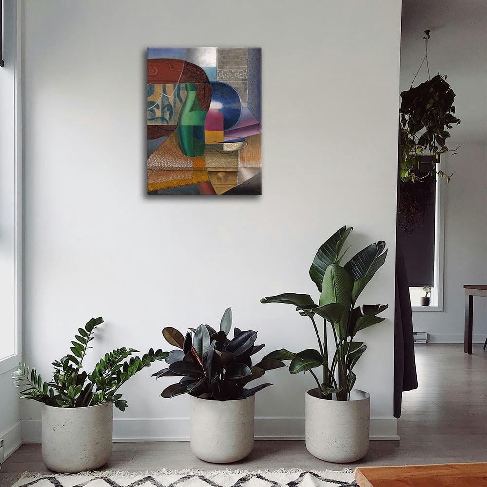 - Tableau - Nature morte avec une Bouteille et une Tasse 50x70cm