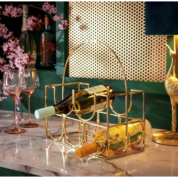 Habitat Japonica 5 Bottle Stainless Steel Wine Rack