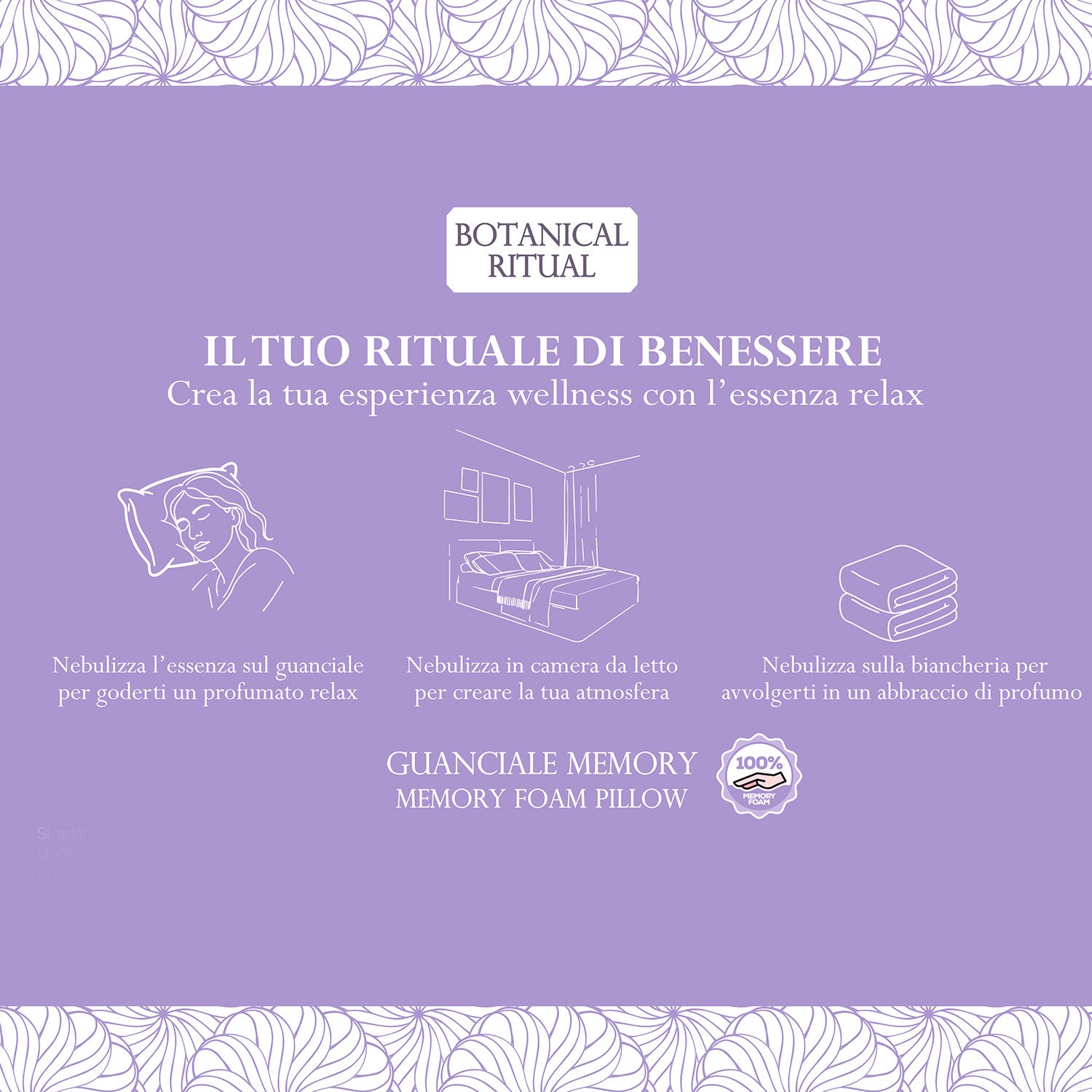 Cuscino guanciale memory con essenza spray