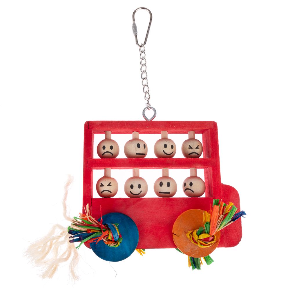 TIAKI Double Decker Bus Wooden Bird Toy