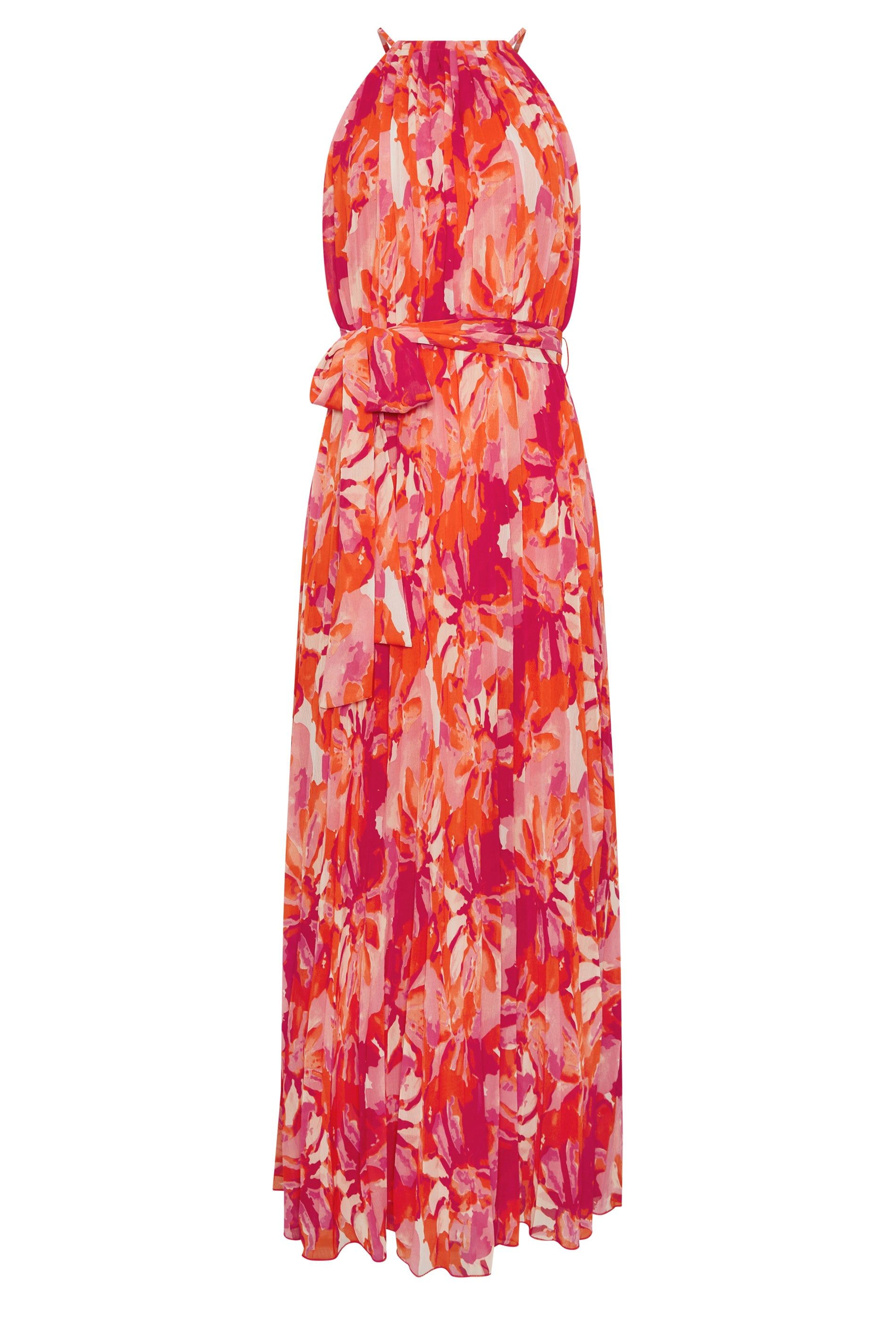 Star by Julien Macdonald Blurred Floral Pleated Maxi Dress