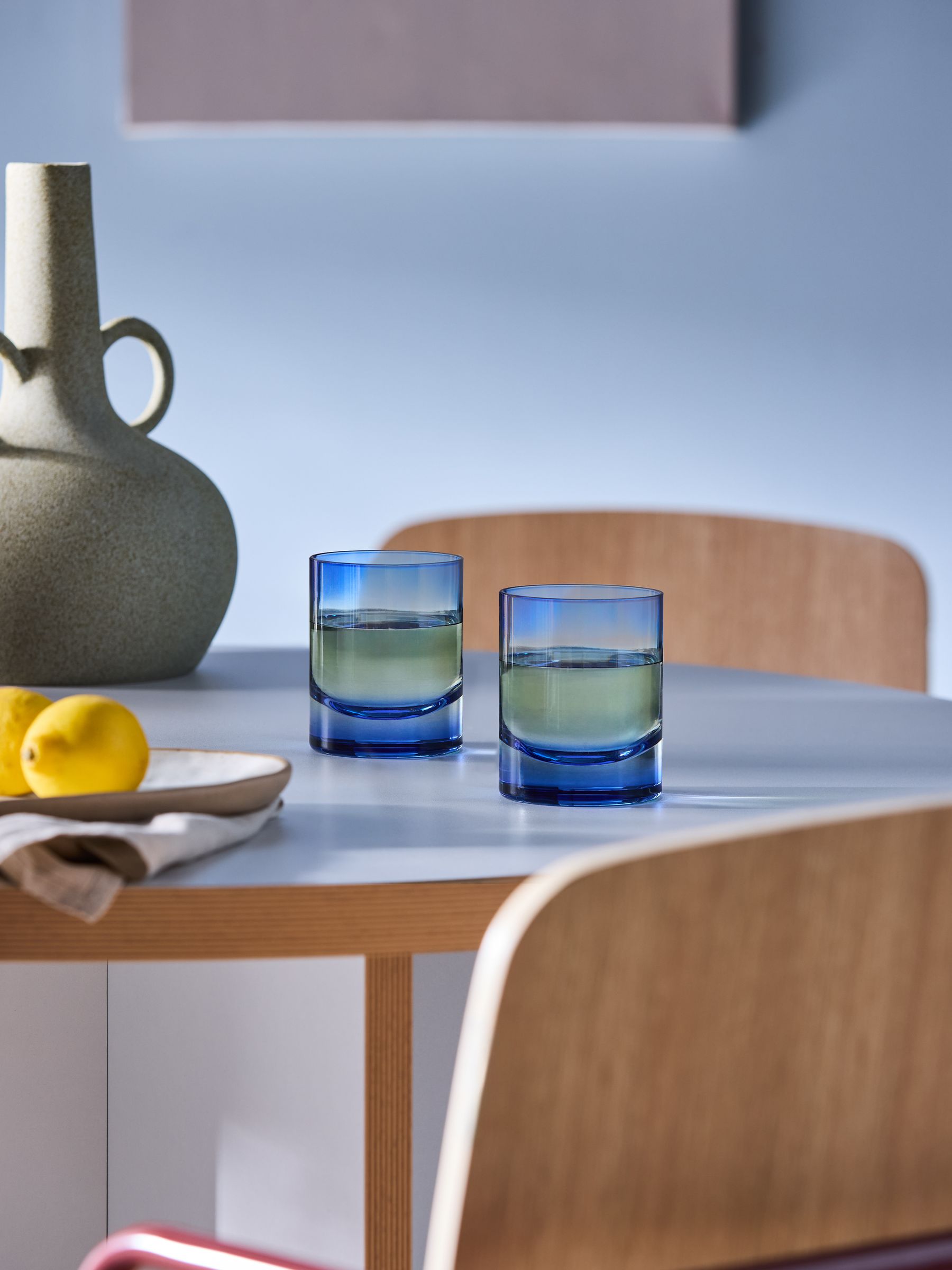 Juno Tumbler Glasses in Blue & Green