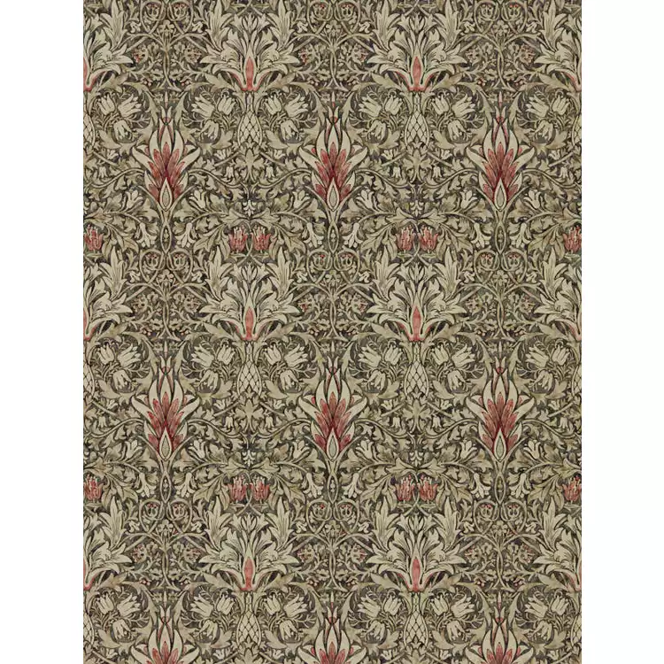 Morris & Co. Snakeshead Brown Floral Wallpaper