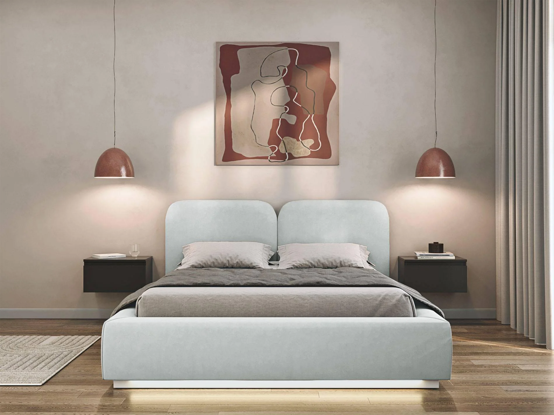 Bedframe Cremona velvet 160 x 200 cm met verlichting
