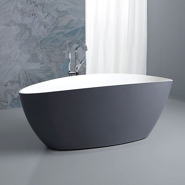 Baignoire En Résine Naturelle, Finition élégante, 150X70x56- Rachele