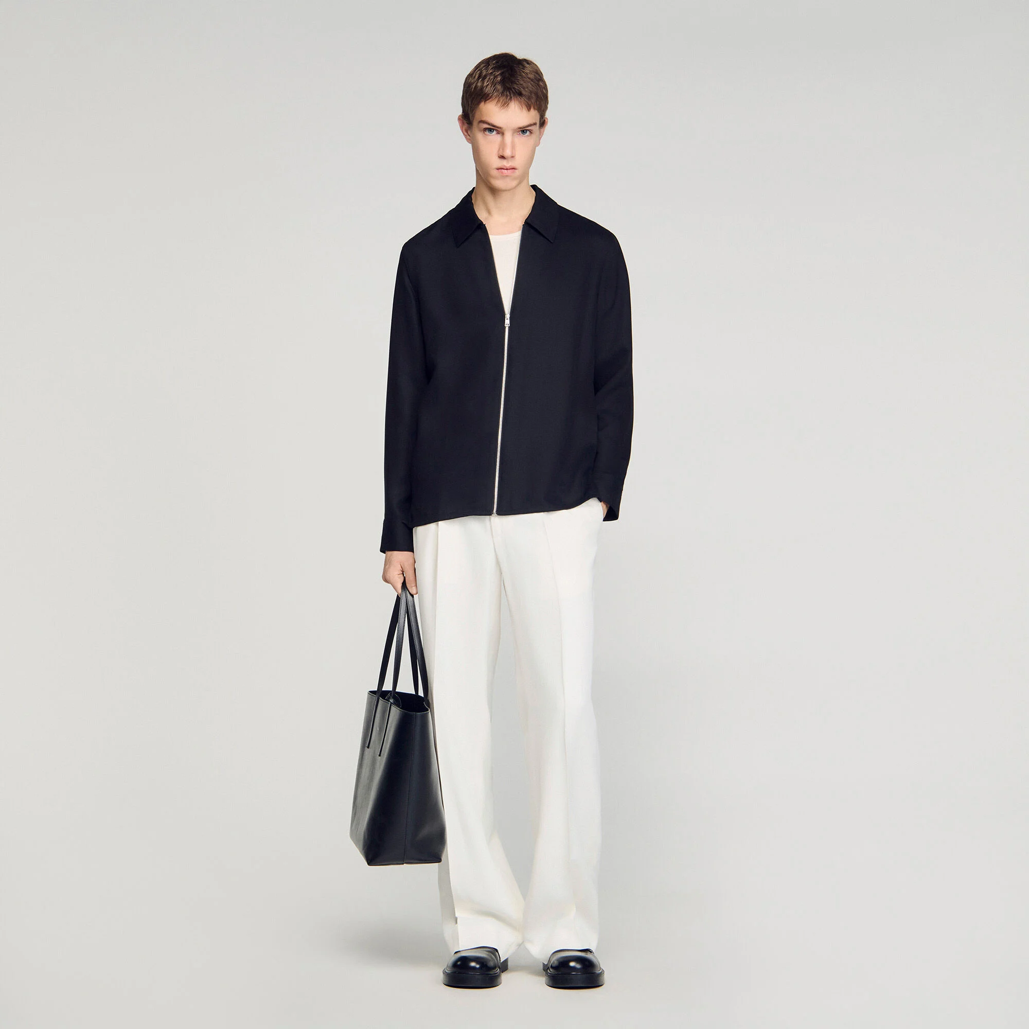 Chemise fluide zippée