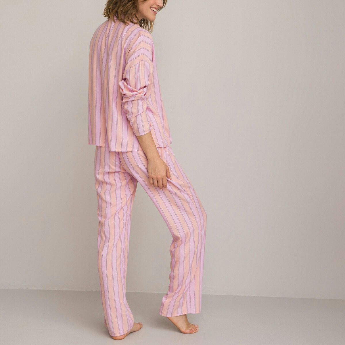 Pyjama forme grand-père rayé