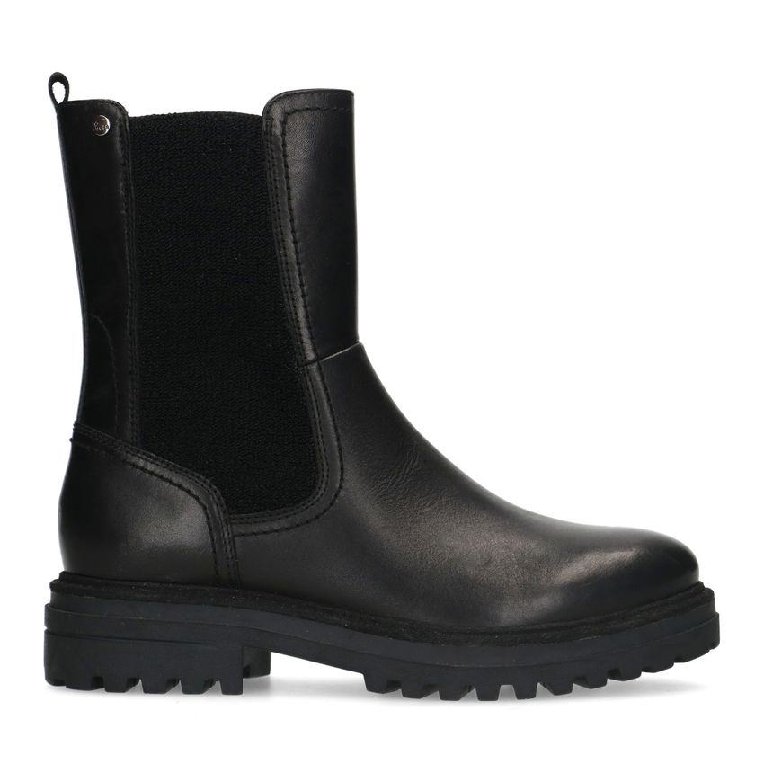 No Stress Zwarte leren chelsea boots