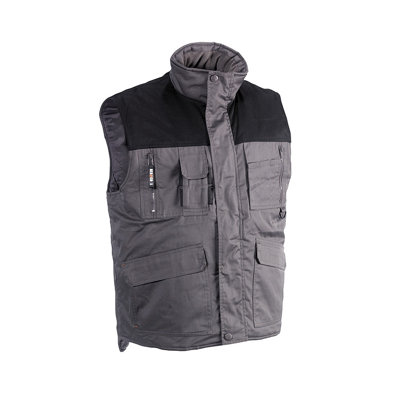 Gilet sans manche Donar gris et noir XL HEROCK