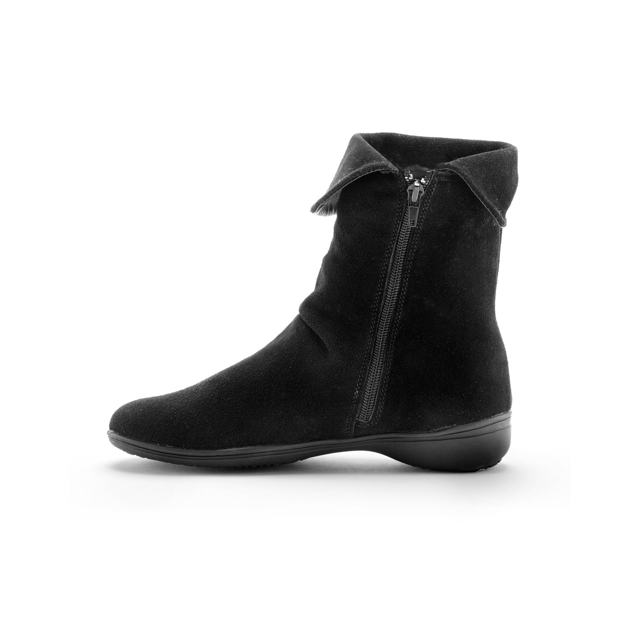 Boots fourrées en cro&ucirc;te de cuir