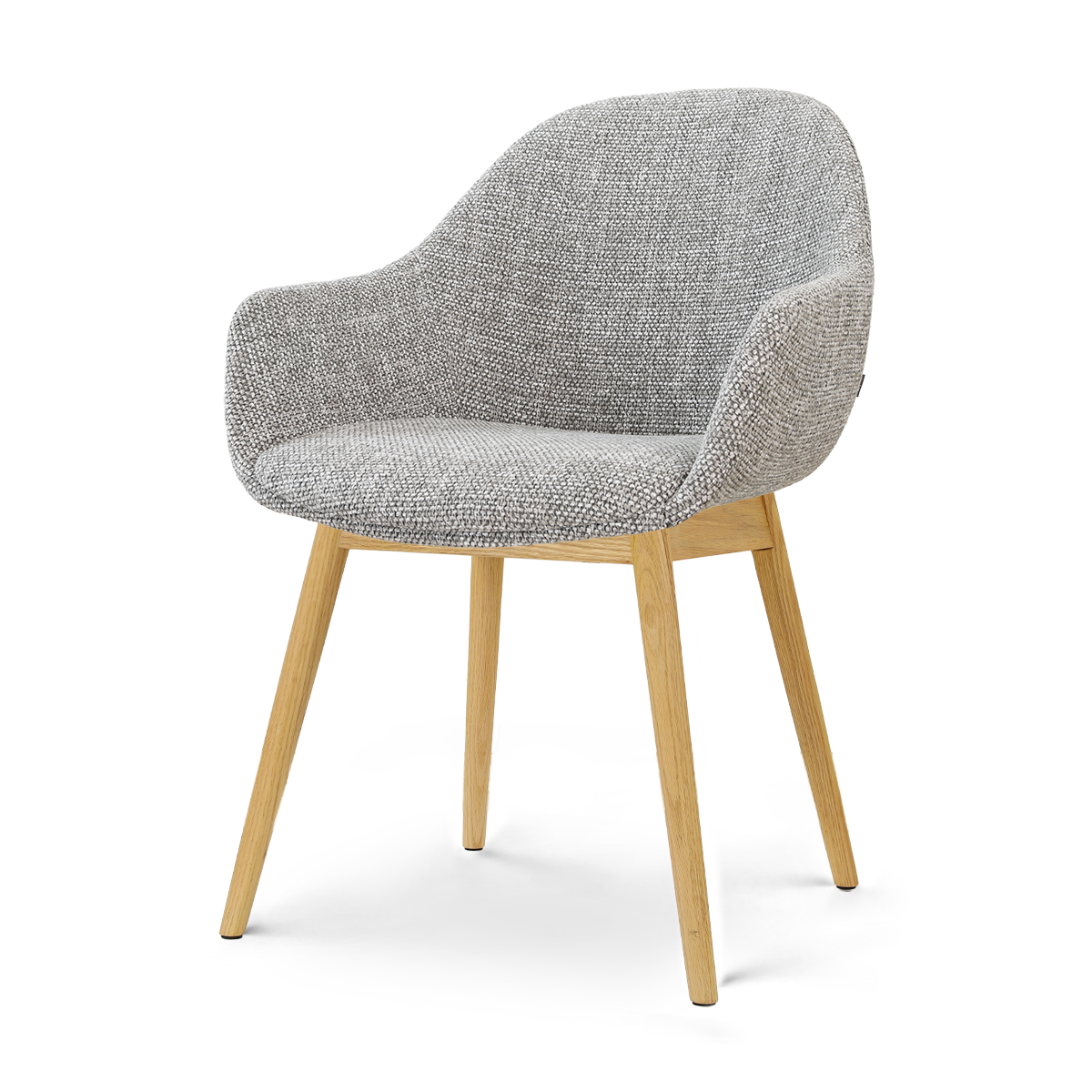 Nolon Nio-Mae eetkamerstoel grijs blend - houten onderstel