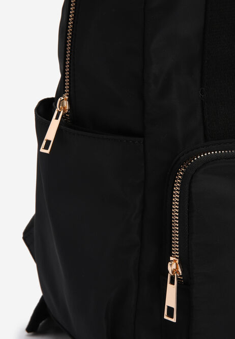 Womens Black Top Handle Rucksack Bag
