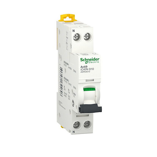 A9p64610 Disjoncteur Phase Neutre 10a Courbe D - 1p n - 6/10ka Schneider Acti9 Ic40n