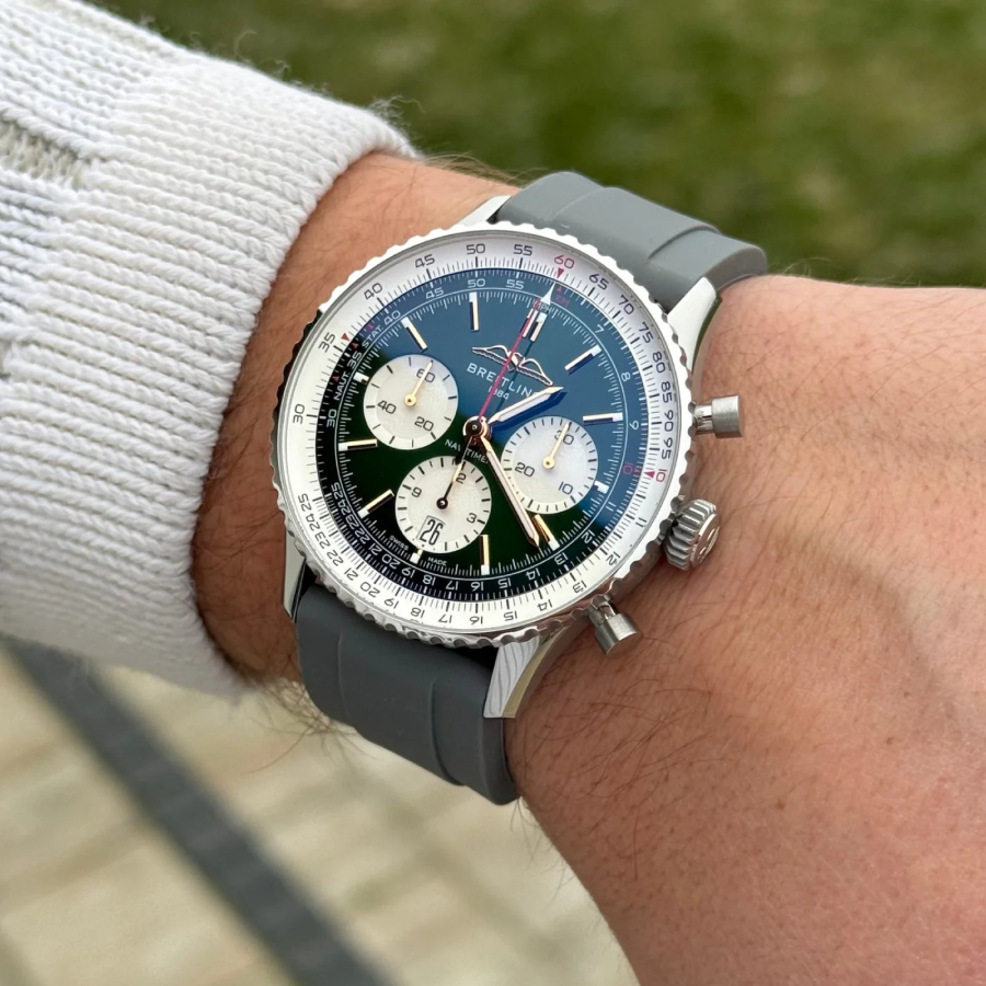Breitling – Navitimer –  Rubber Strap – Grey