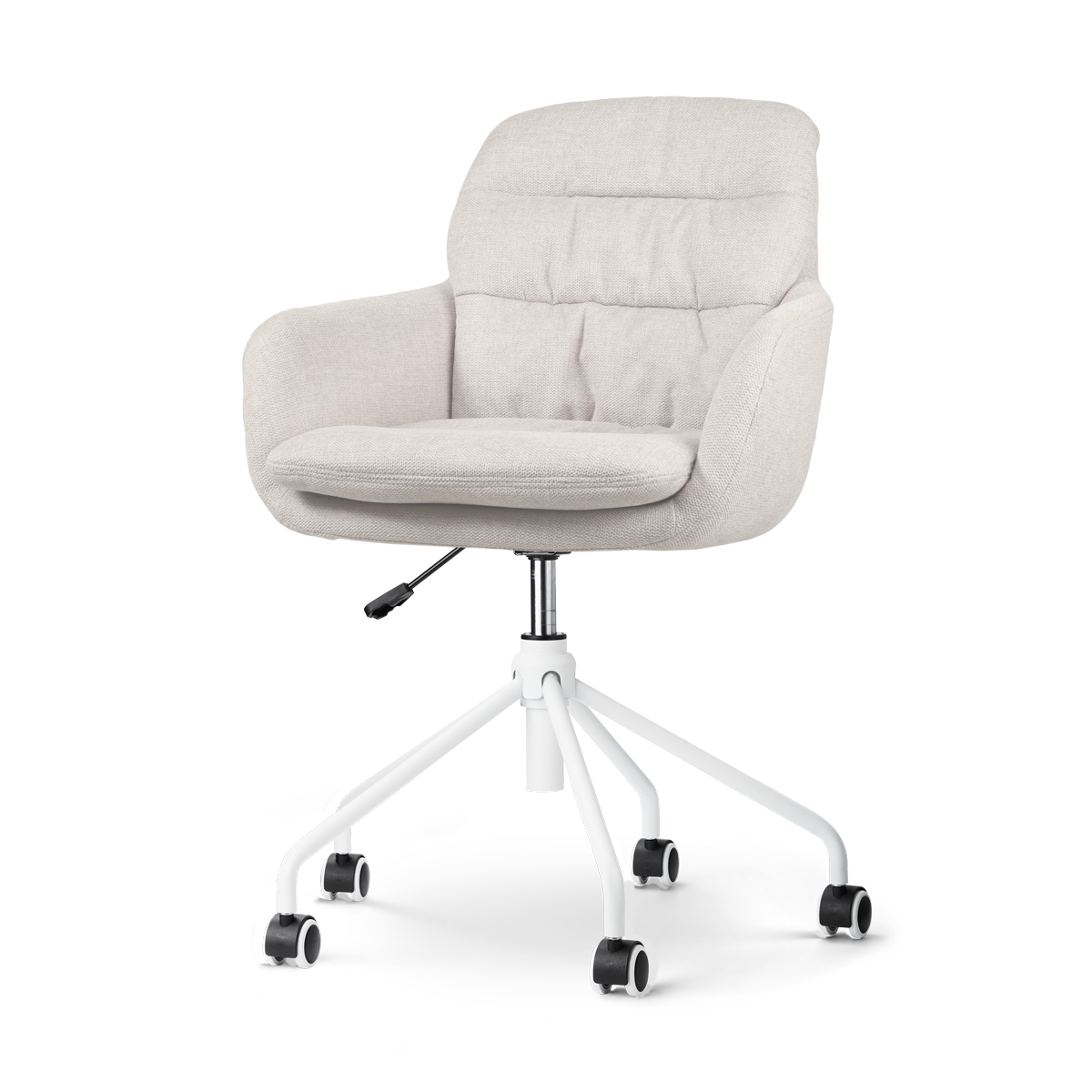 Nolon Nout-Mia Bureaustoel Beige - met Armleuning - Wit