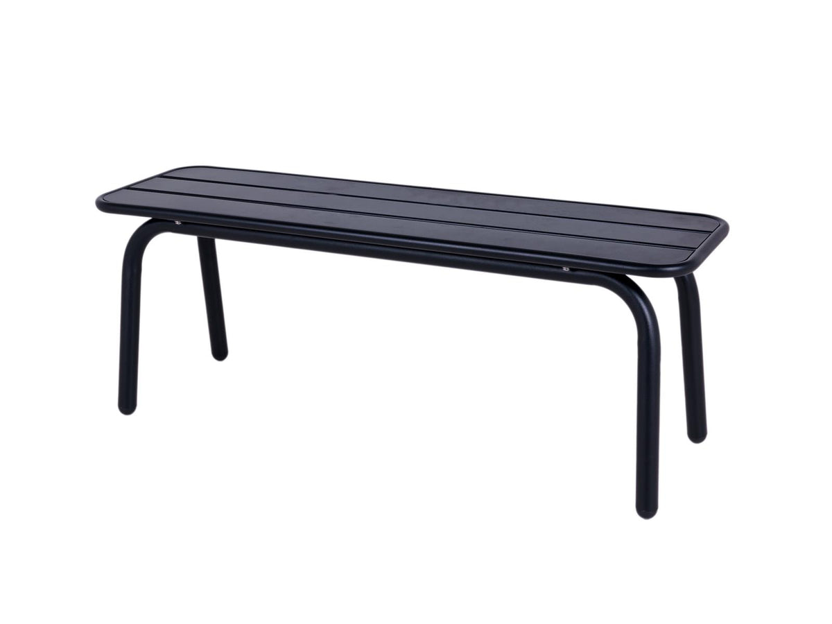 MaximaVida metalen tuinbank Max 120 cm zwart - zonder rugleuning