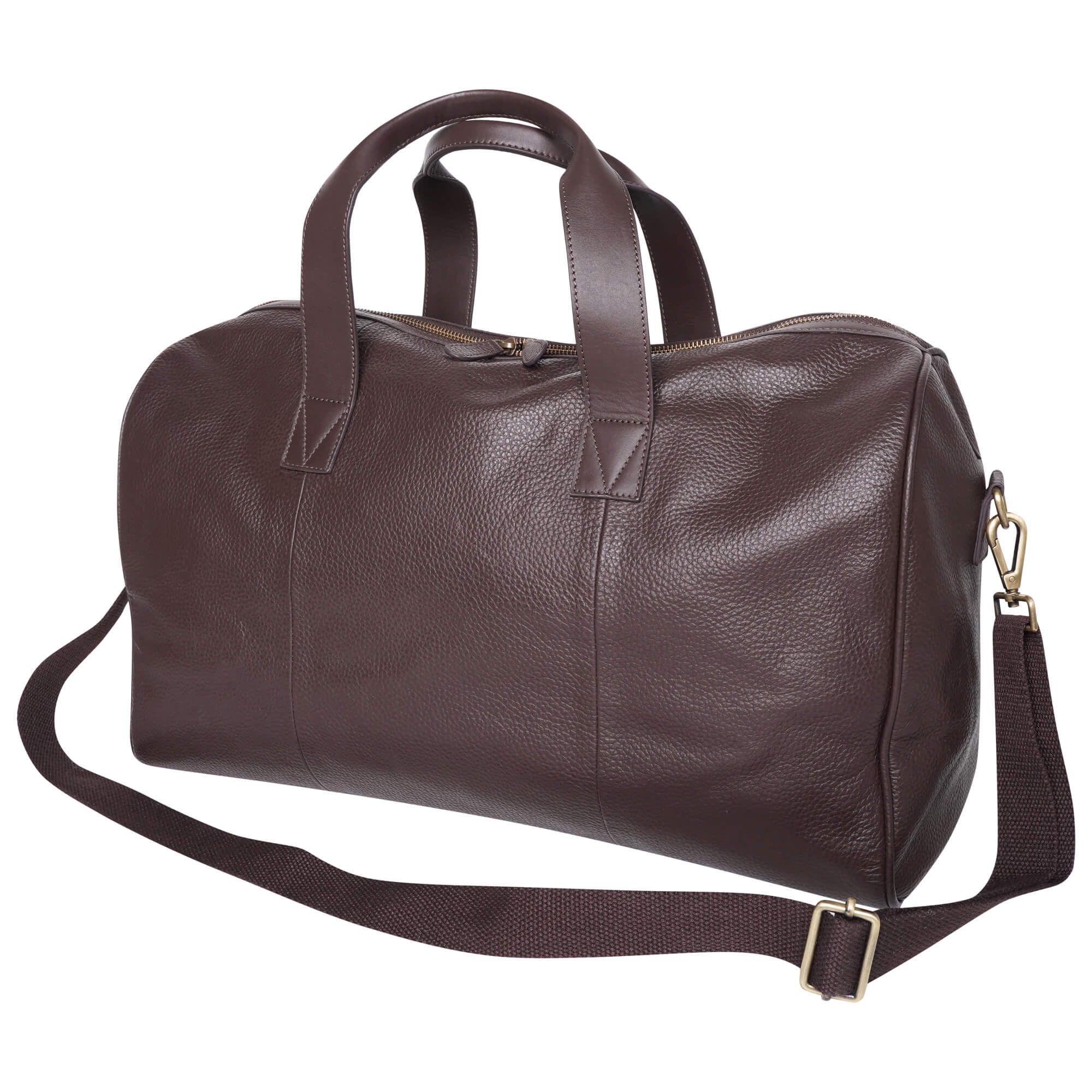 Barneys Originals Brown Real Leather Holdall