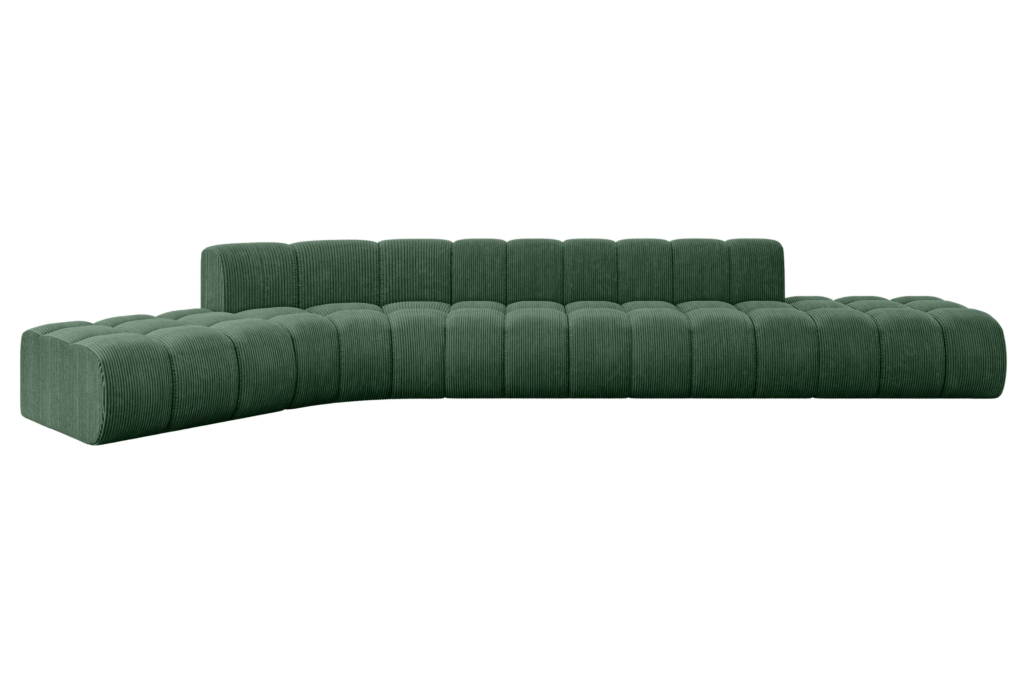 Narożnik lewostronny modułowy Solven-L2 - 471x174x70 cm Zielony