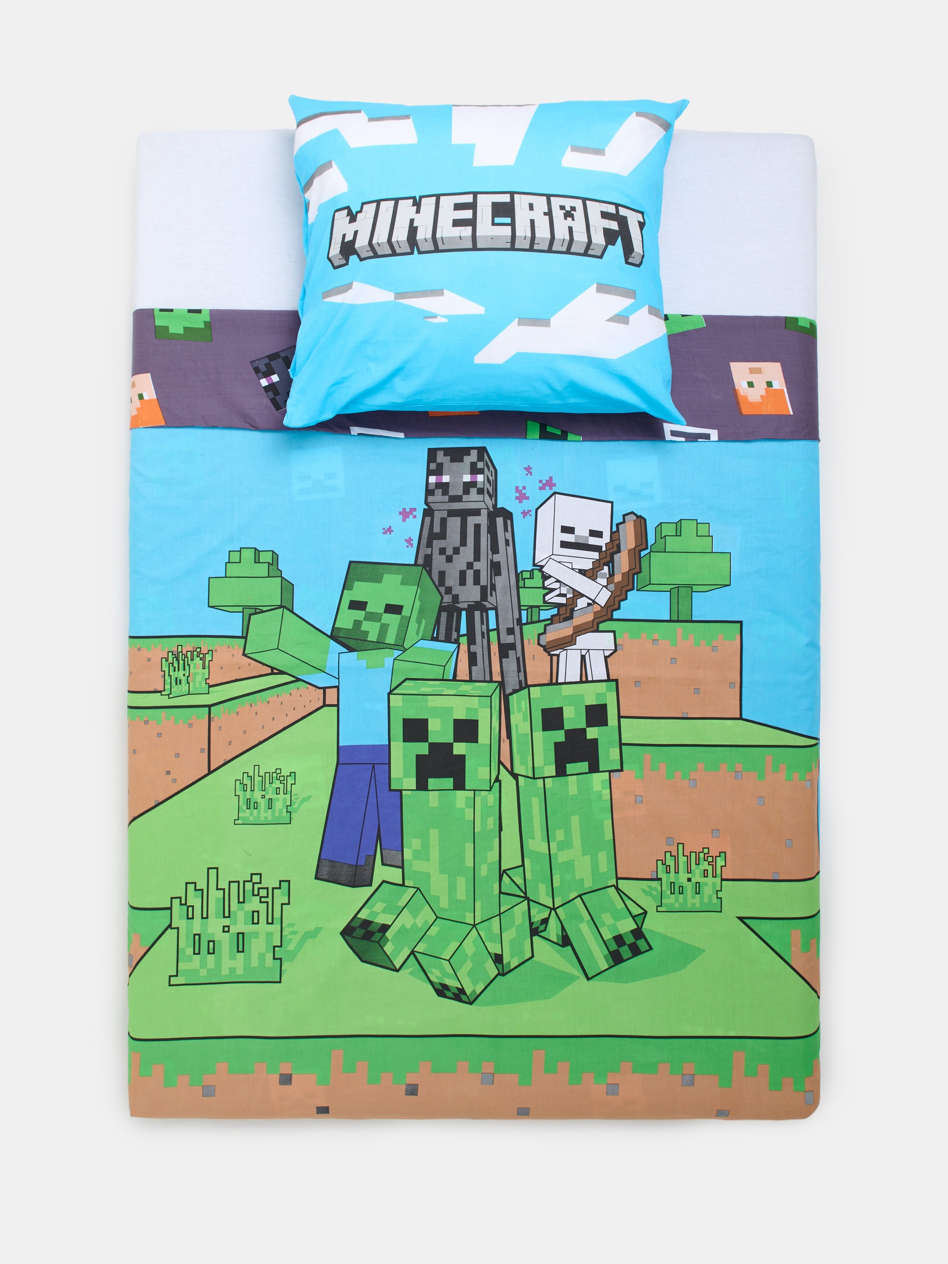 Komplet bawełnianej pościeli Minecraft