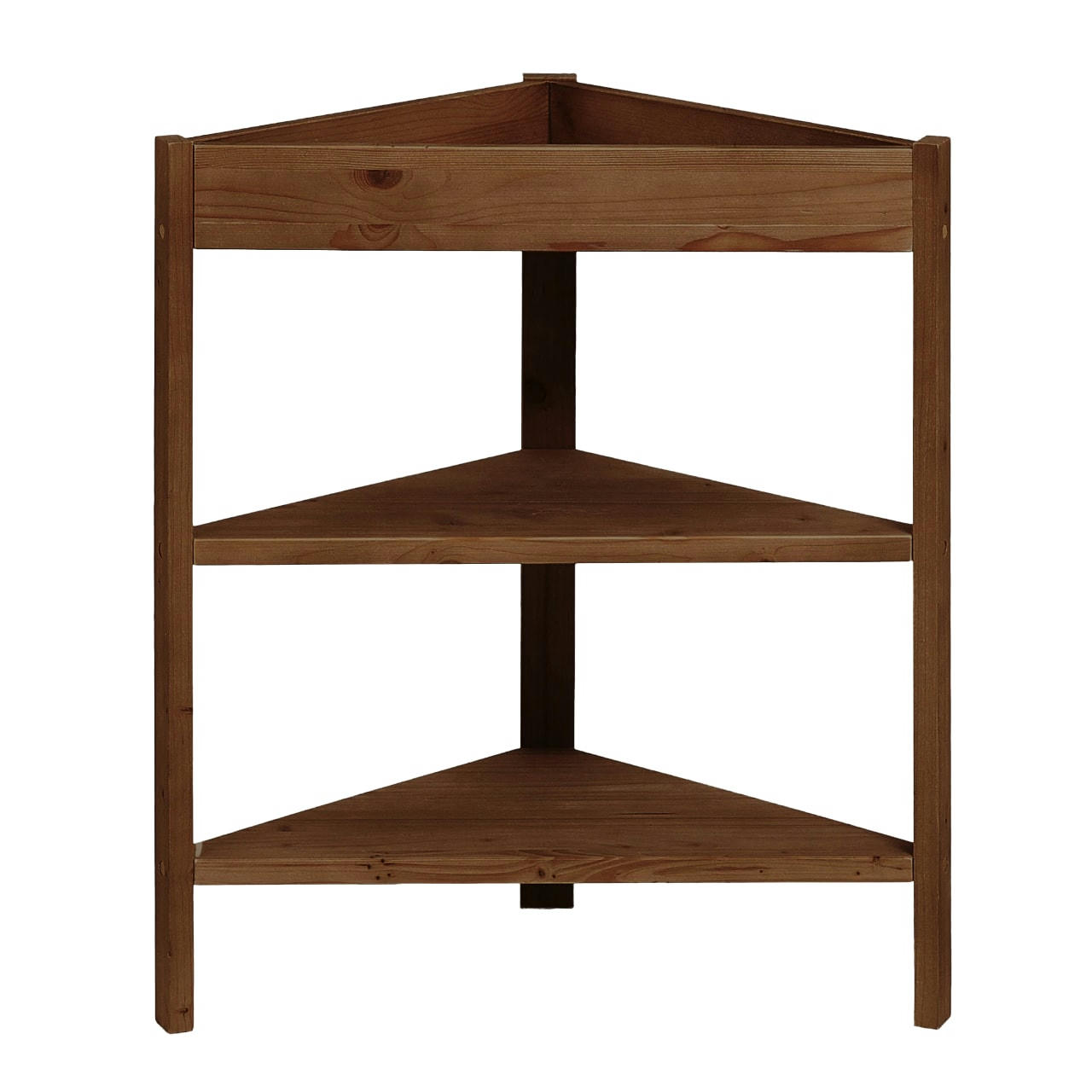 MAURO - Etagère d'angle en bois marron