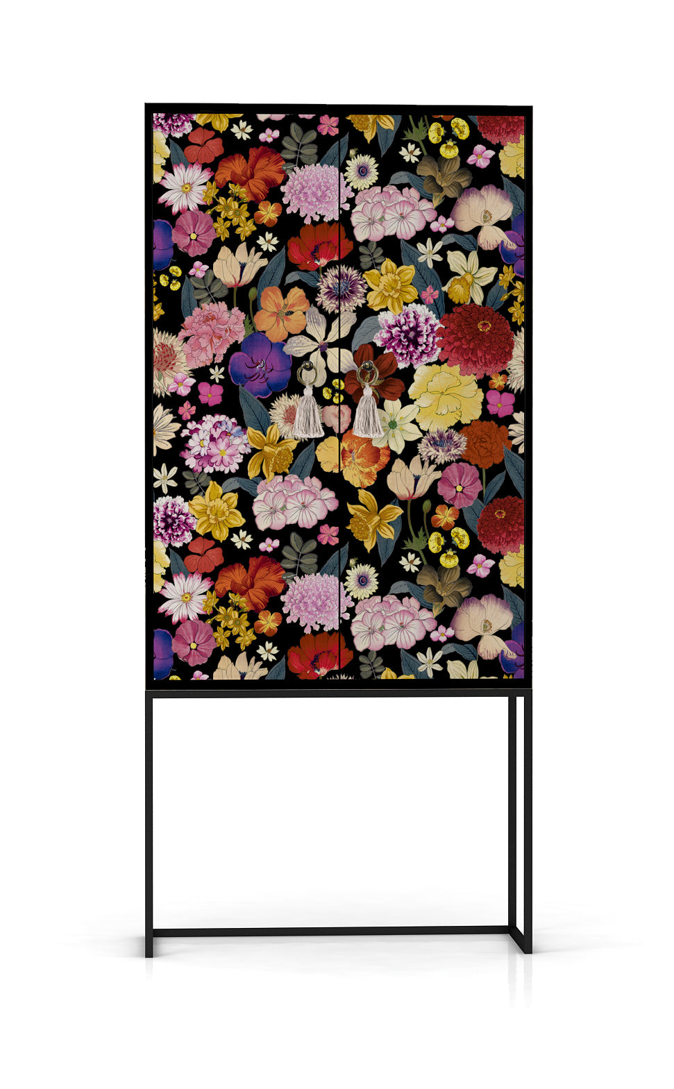 Kast dressoir met 2 deuren van MDF met WILD BEAUTY patroon