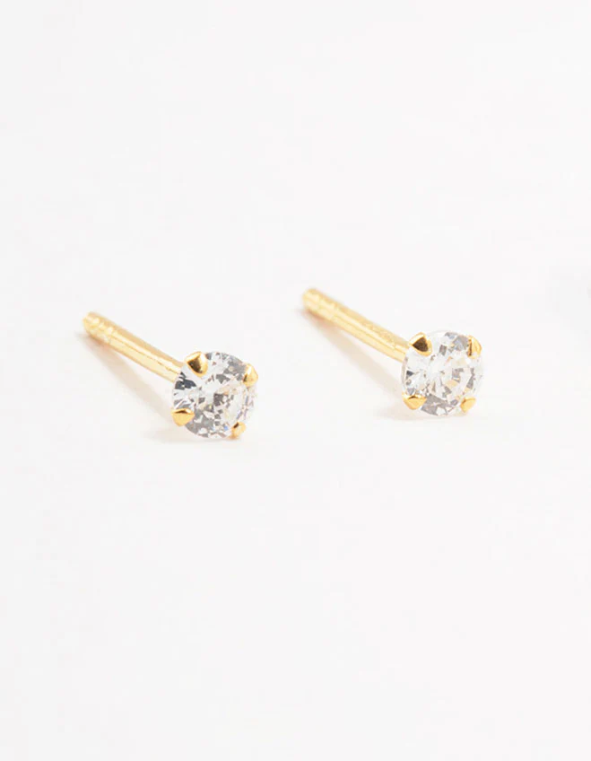 Gold Plated Sterling Silver Mini Starburst Earrings 2-Pack