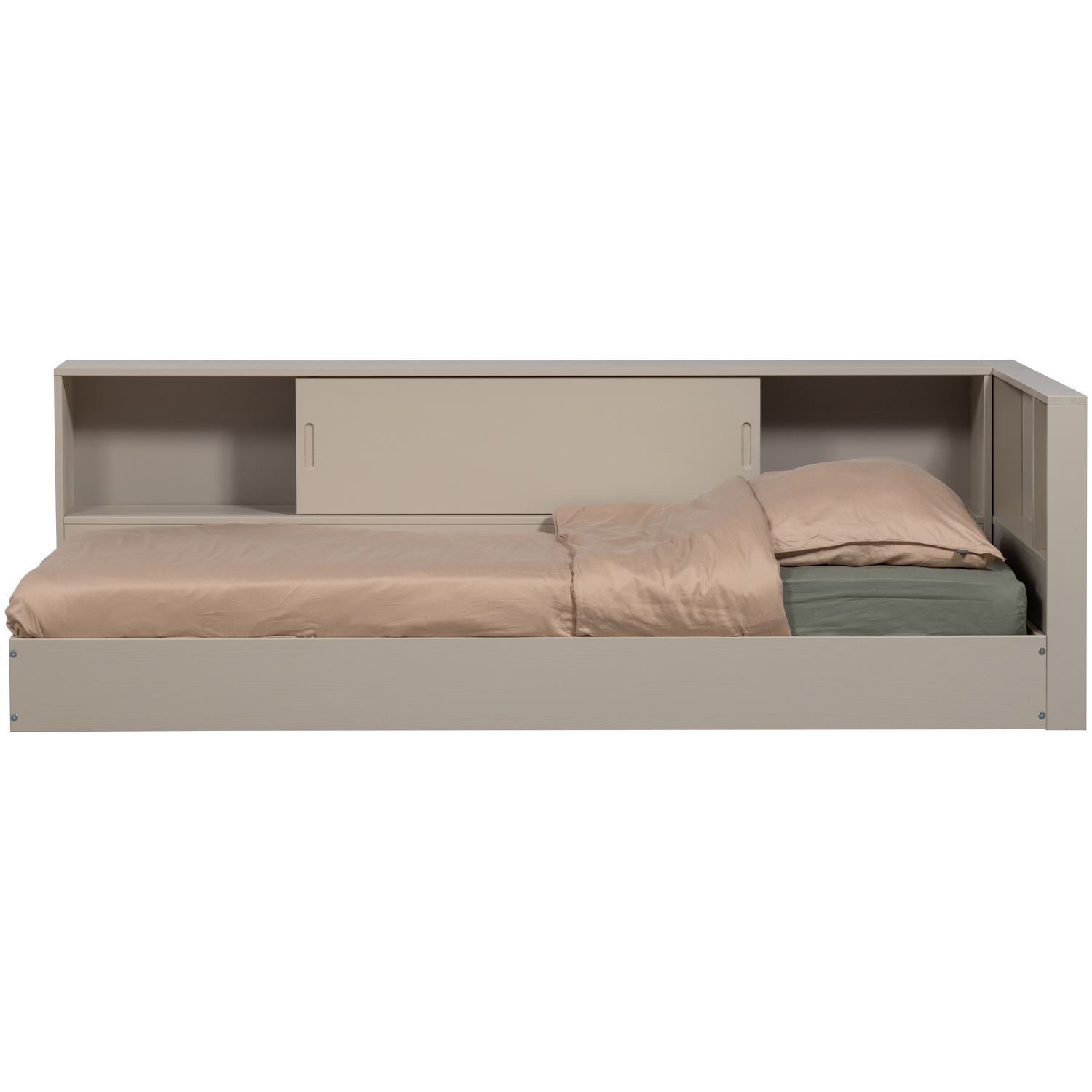 WOOOD hoekbed links/rechts Carter - Grenenhout - Dust/Beige - 90x200