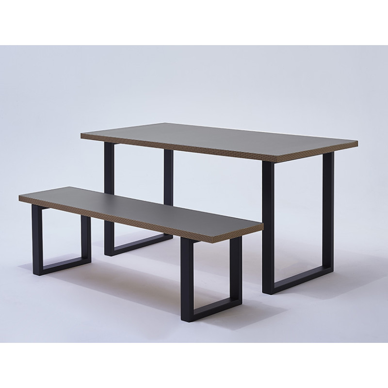 Pied de table rectangulaire noir MOTTEZ