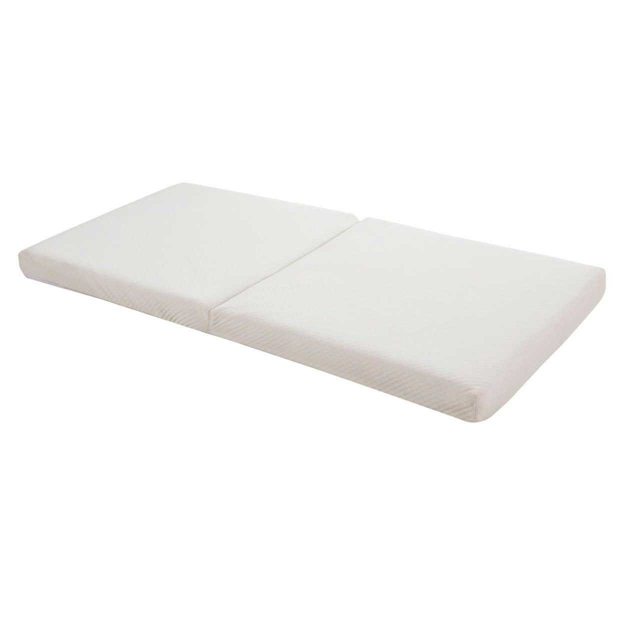- Matelas bébé pliant 2 parties fibres recyclées - 60cm x 120cm x 7cm