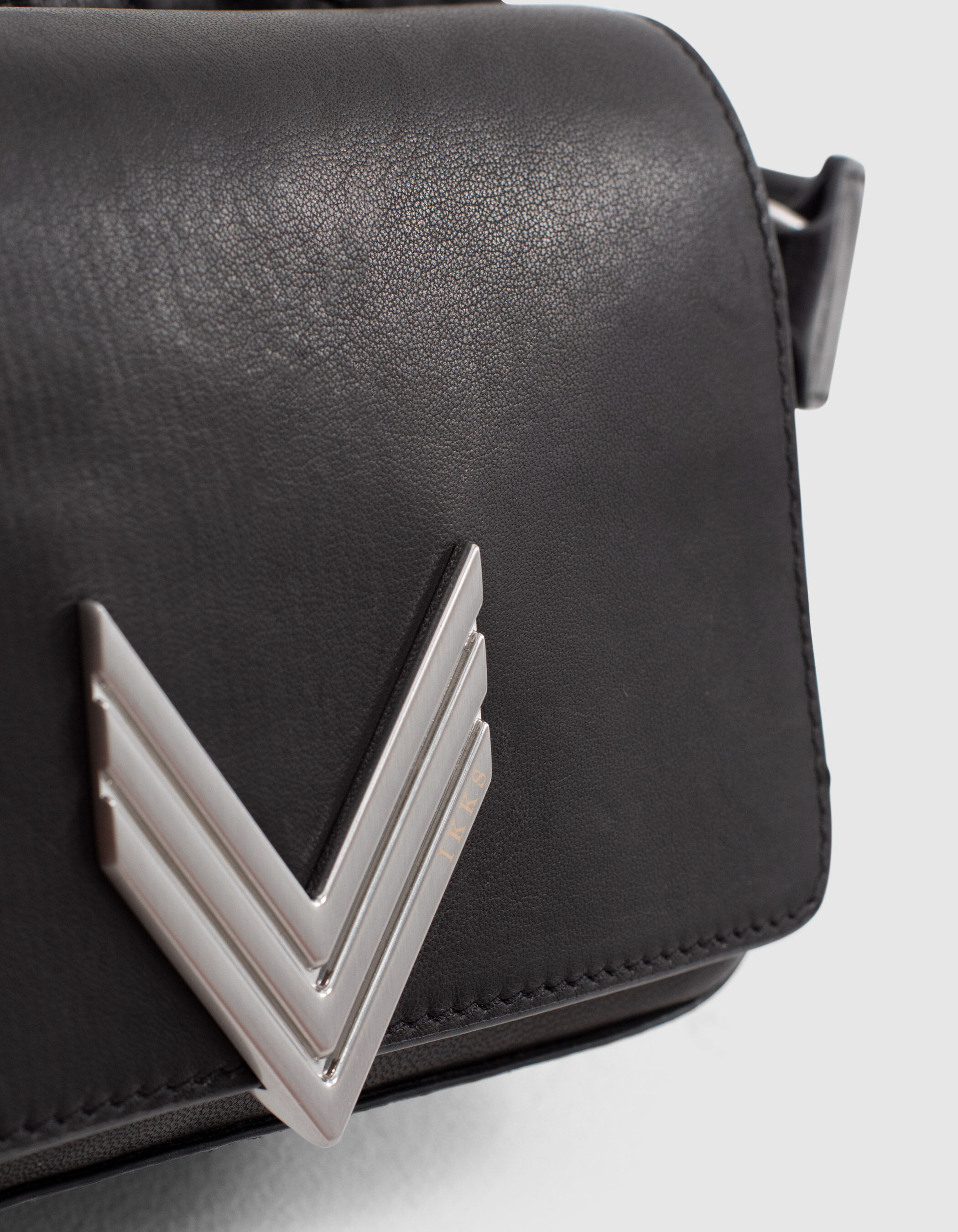 Sac Le 111 Romy noir cuir métalleries silver Femme