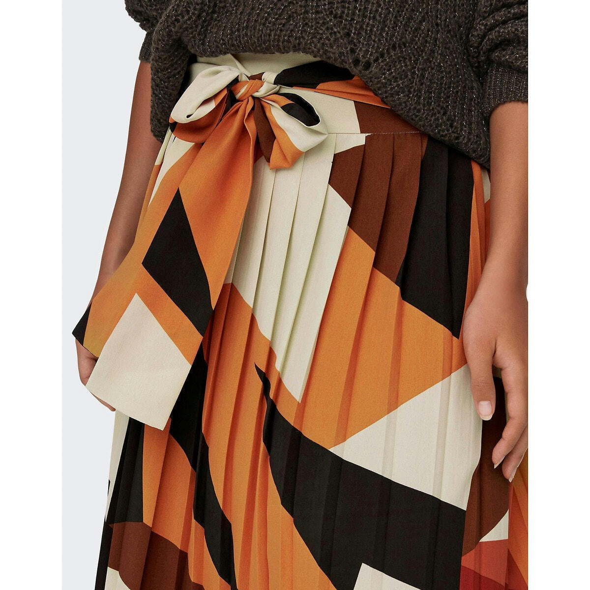 Jupe imprimée, taille haute